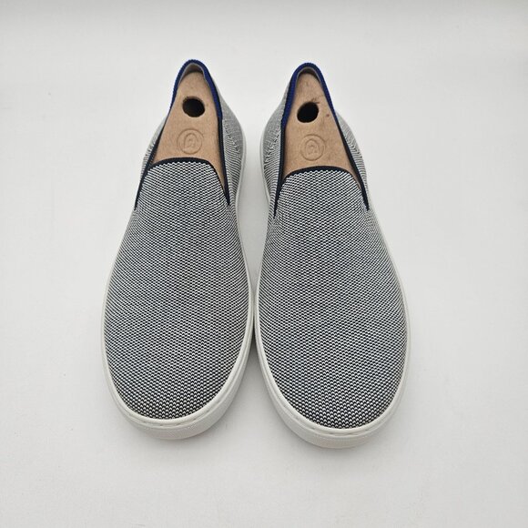 Rothys The Original Slip On Anchor Knit Blue Slip On Sneaker Womens Size 8.5 - Picture 1 of 7